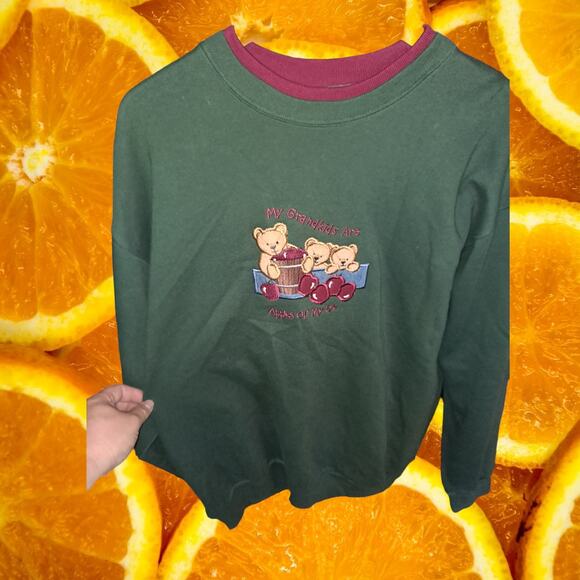 Me Energy Embroidered My Grandkids are the Apple of my Eye Sweatshirt Size XLP‎ - Picture 2 of 7